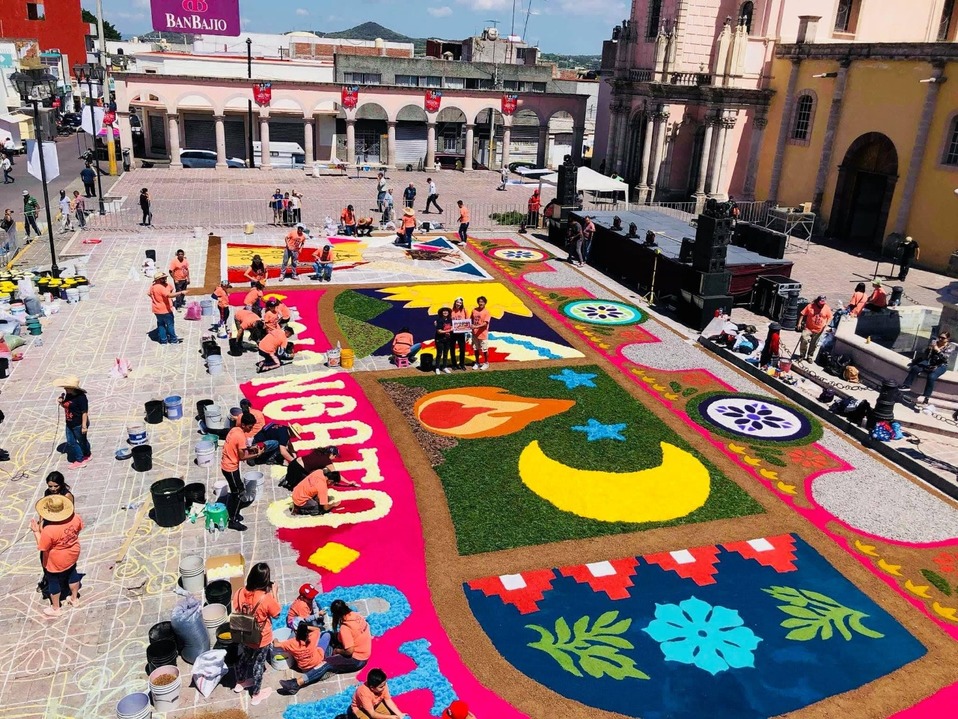 Guanajuatenses realizarán alfombra en el Zócalo