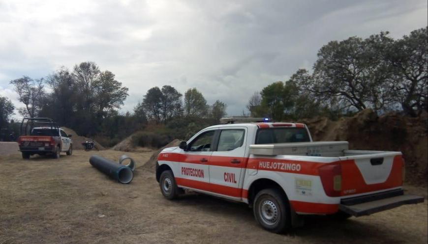 Muere hombre sepultado por alud de tierra mientras colocaba drenaje en junta auxiliar San Lorenzo Chiautzingo de Huejotzingo. (Especial)