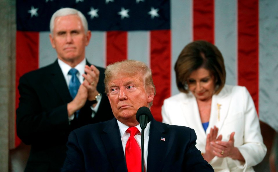 El presidente de los Estados Unidos, Donald Trump, pronuncia su discurso sobre el Estado de la Unión. (EFE)