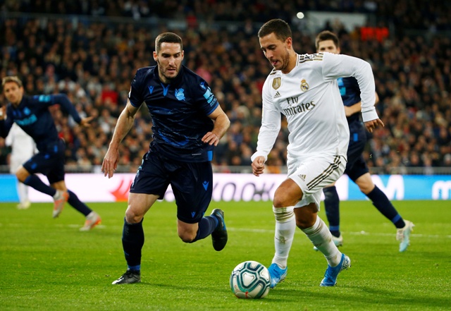 Eden Hazard frente a la Real Sociedad en duelo liguero (Reuters)