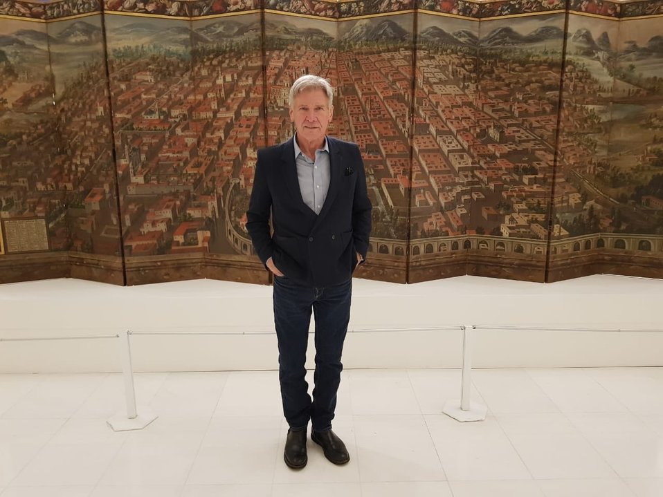 Harrison Ford en el Soumaya. (Twitter: @ElMuseoSoumaya)