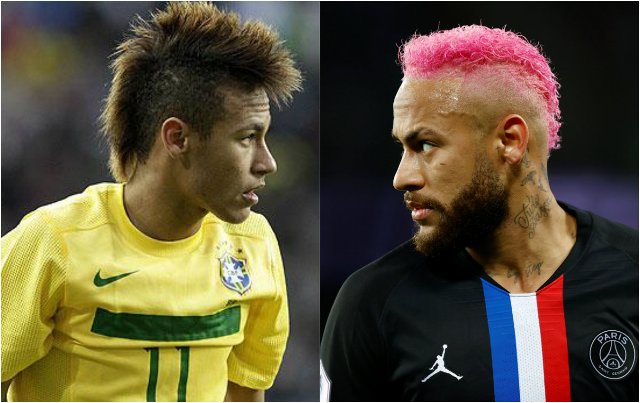 Neymar antes y después (AP/Reuters)