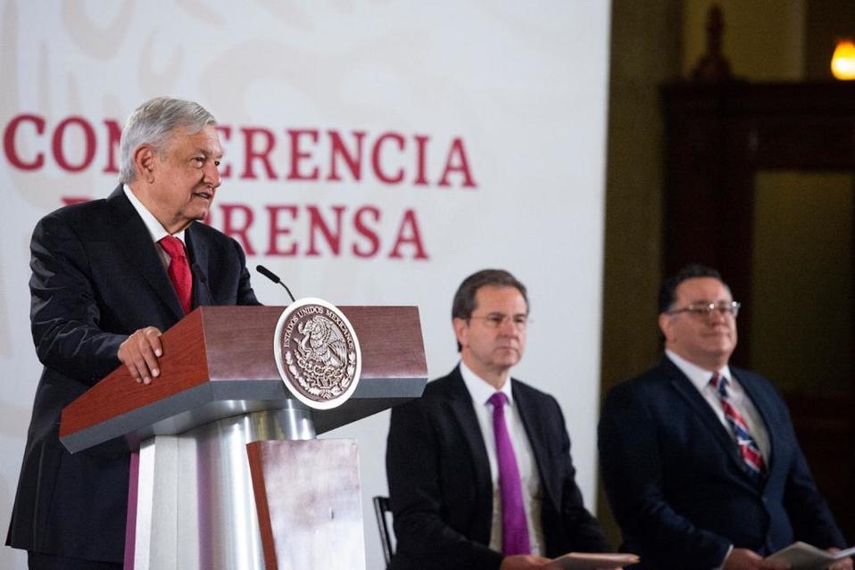 El presidente Andrés Manuel López Obrador en conferencia matutina. (Cortesía)