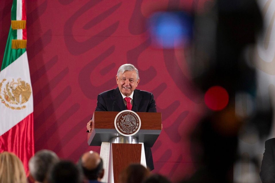 El presidente Andrés Manuel López Obrador en conferencia. (Cortesía)
