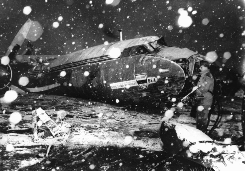 Avión de la Tragedia Aérea de Múnich el 6 de febrero de 1958 (AP)