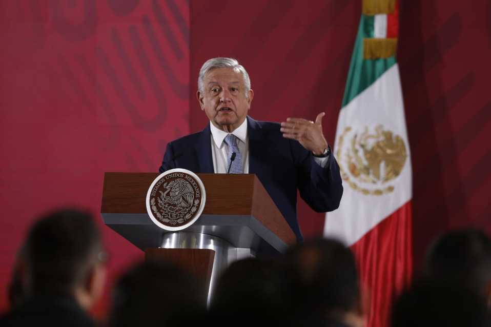 Conferencia de prensa matutina de hoy en Palacio Nacional. (Araceli López)