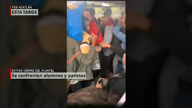 Tras forcejeo con paristas, alumnos de FES Acatlán dicen no a paro