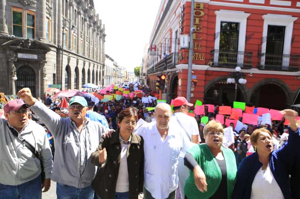 Juan Manuel Celis, dirigente del Movimiento Antorcha en Puebla. (Andrés Lobato)