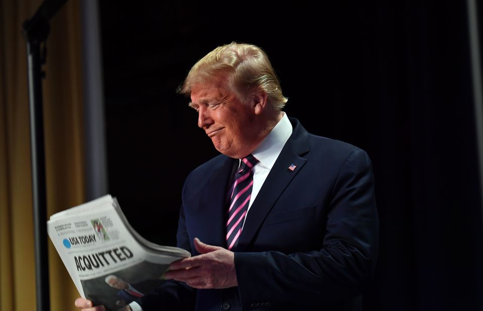 El presidente de Estados Unidos, Donald Trump, acusó que sufrió un "terrible calvario" en su juicio político (AFP)