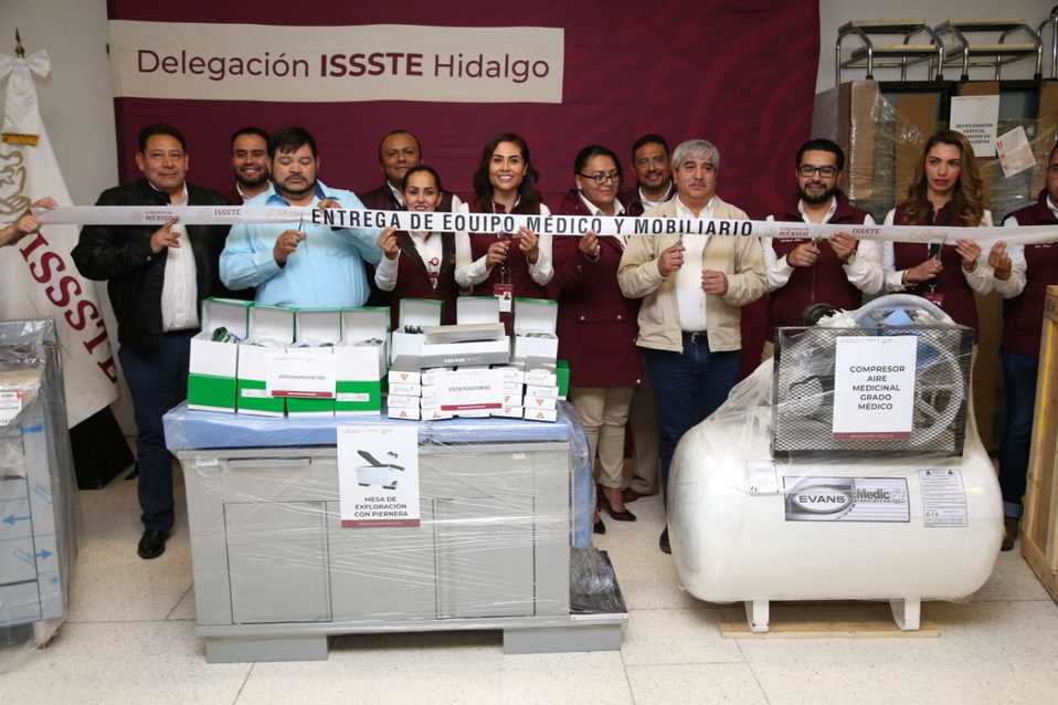 Entrega de equipo y mobiliario, ISSSTE Hidalgo. (Jorge Sánchez)