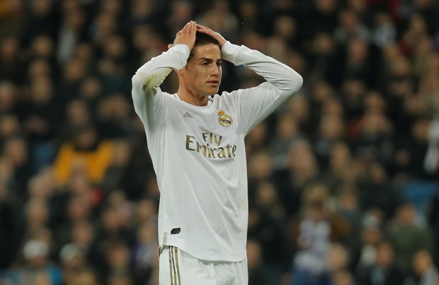 James Rodríguez, durante el partido de Copa frente a la Real Sociedad (Reuters)