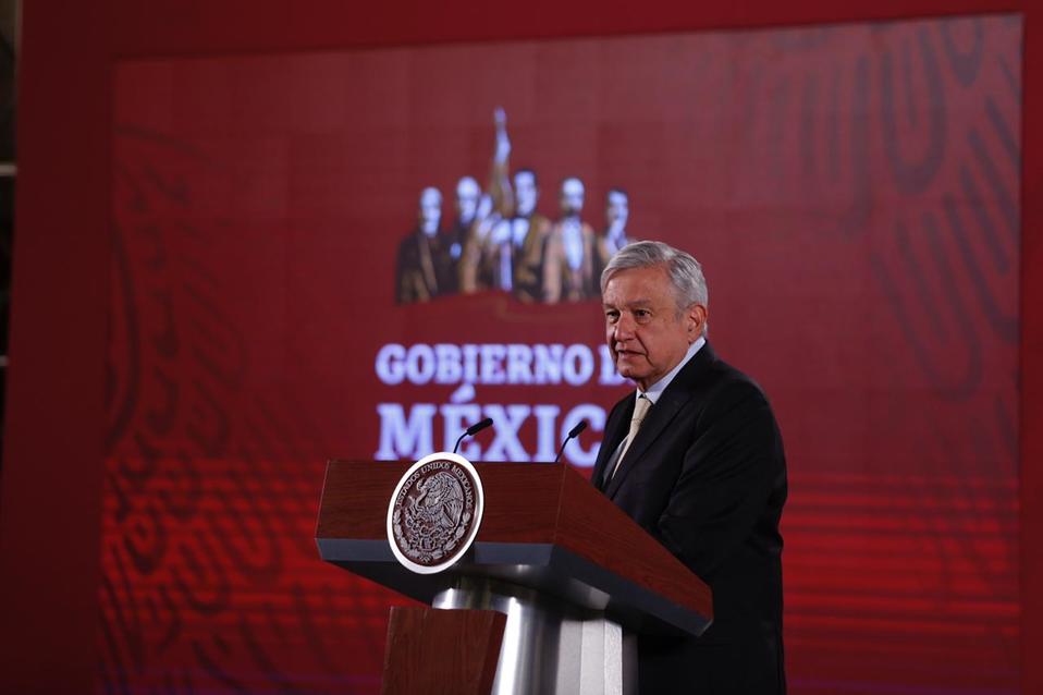 Conferencia de prensa matutina de hoy en Palacio Nacional. (Nelly Salas)
