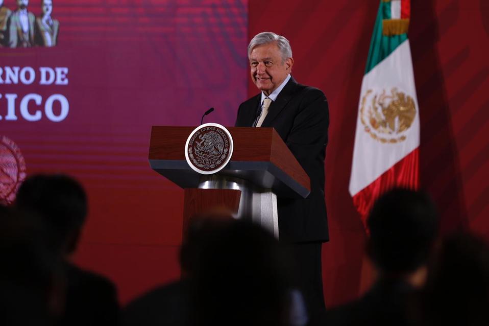 El presidente López Obrador en conferencia de prensa del 10 de febrero. (Nelly Salas)