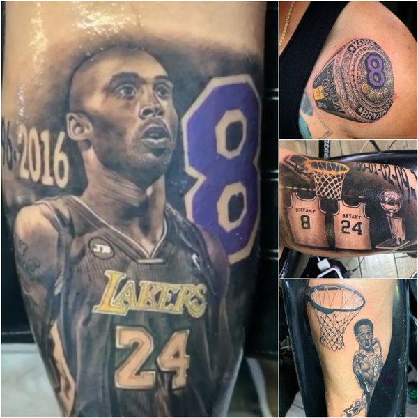 Tatuajes de Kobe Bryant (Instagram @killer_tattoos)