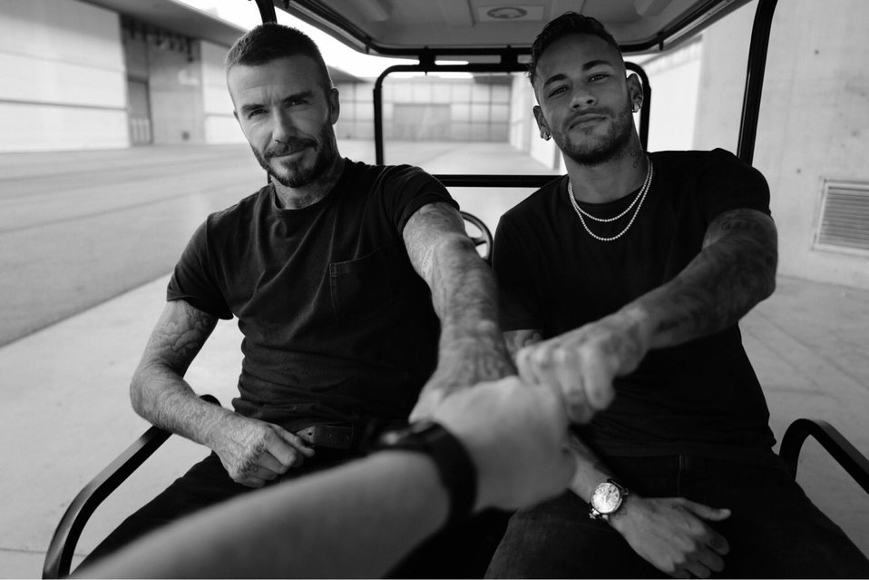 David Beckham y Neymar Jr (Twitter: @neymarjr)