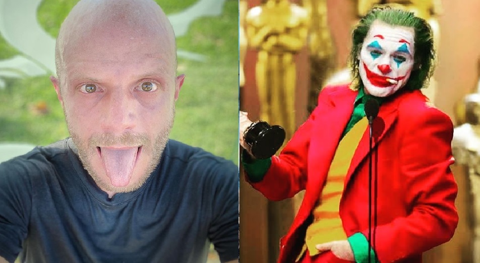 Facundo vandaliza auto disfrazado del Joker. (Instagram)