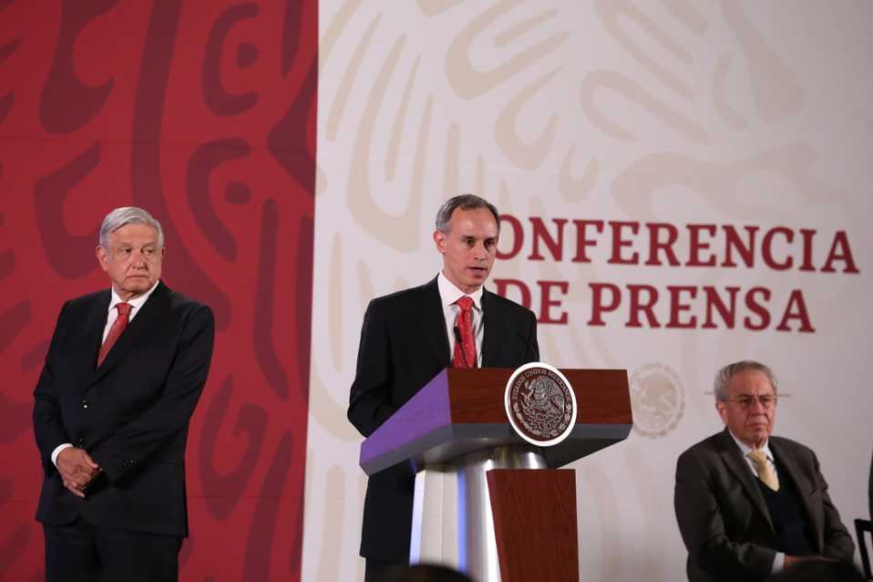 Hugo López Gatell en la conferencia de prensa del Presidente. (Octavio Hoyos)