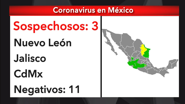Estos son los posibles casos de coronavirus reportados en México