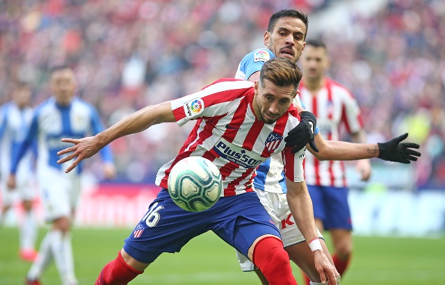 Héctor Herrera en partido de La Liga ante el Leganés (Twitter: @Atleti)