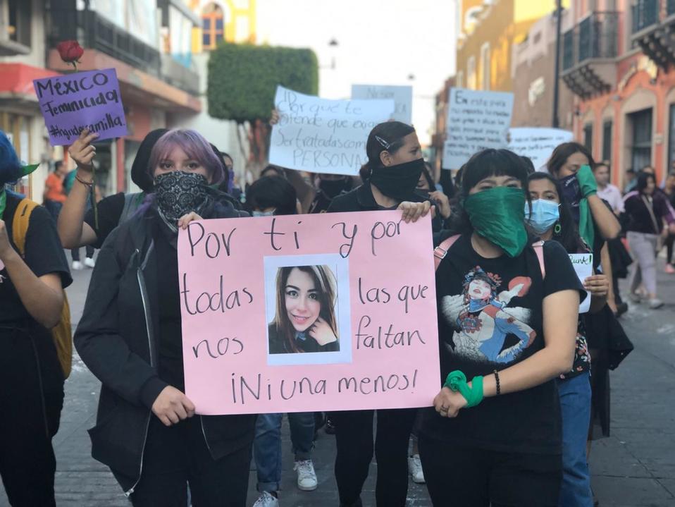 Ingrid Escamilla; marcha feminista en León