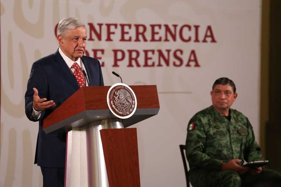Conferencia de prensa matutina del Presidente en Palacio Nacional. (Octavio Hoyos)