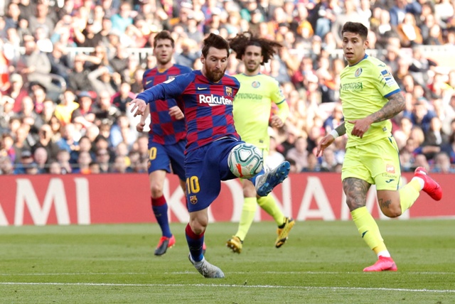 Lionel Messi durante el partido de La Liga ante Getafe (Reuters)