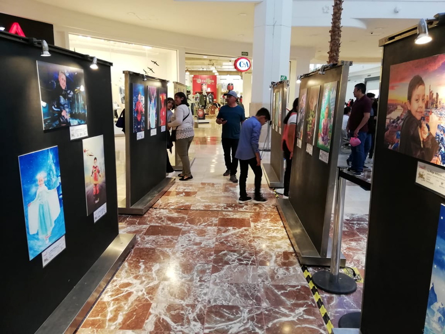 Exposición en Galerías Laguna, sobre niños con cáncer. (Joorge Maldonado)