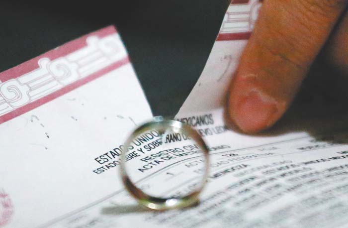 En Nuevo León, los divorcios han ido al alza en los últimos años. Archivo