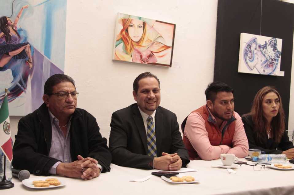 Conferencia de prensa del diputado federal Alejandro Carvajal. (Melanie Torres)