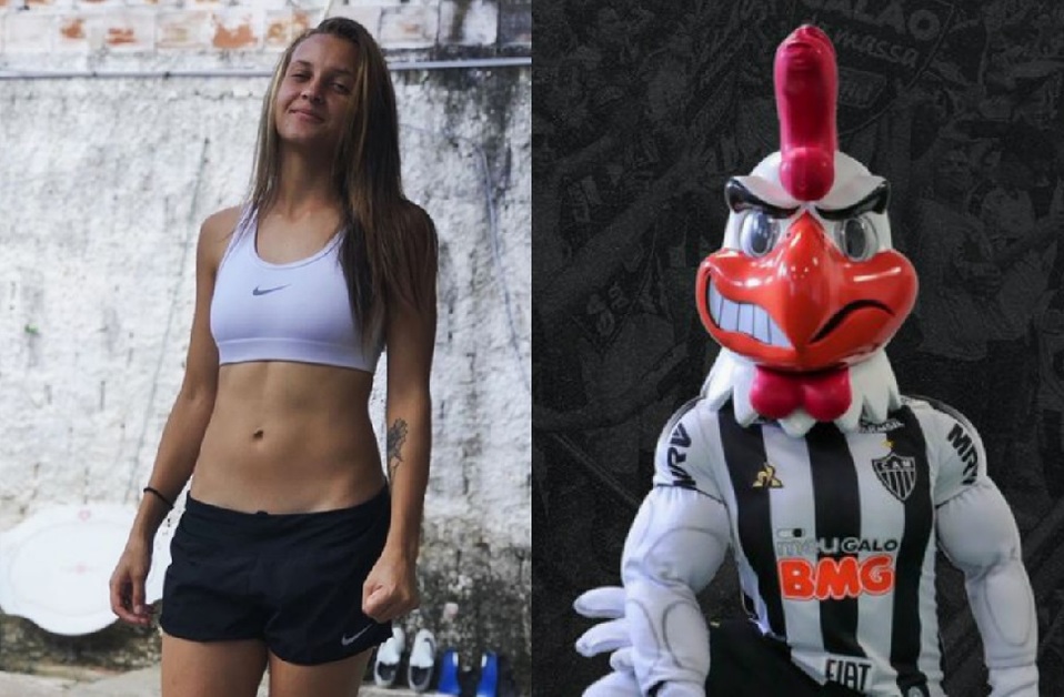 Despiden a mascota por gesto machista a jugadora (Instagram @vitoria_calhau00 / Twitter @Atletico)