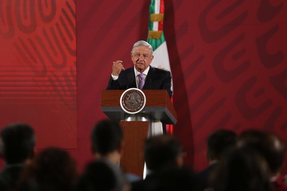 El presidente Andrés Manuel López Obrador en conferencia matutina. (Jorge Carballo)