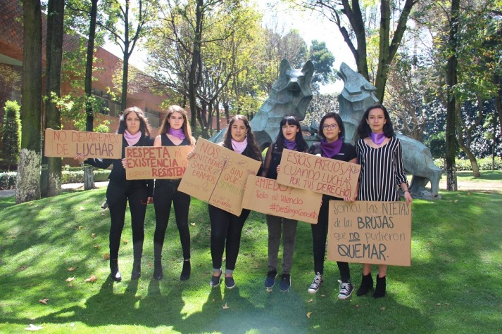 Estudiantes de esa universidad presentaron decálogo contra violencia de género. (Tomado de Facebook La Ibero)