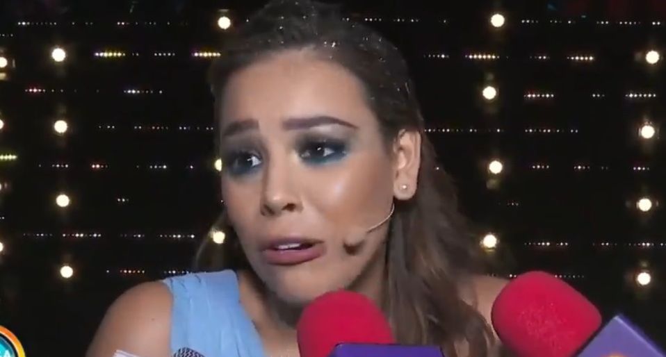 Con gesto de asco, Danna Paola reacciona al video de Eleazar Gómez. (Instagram)