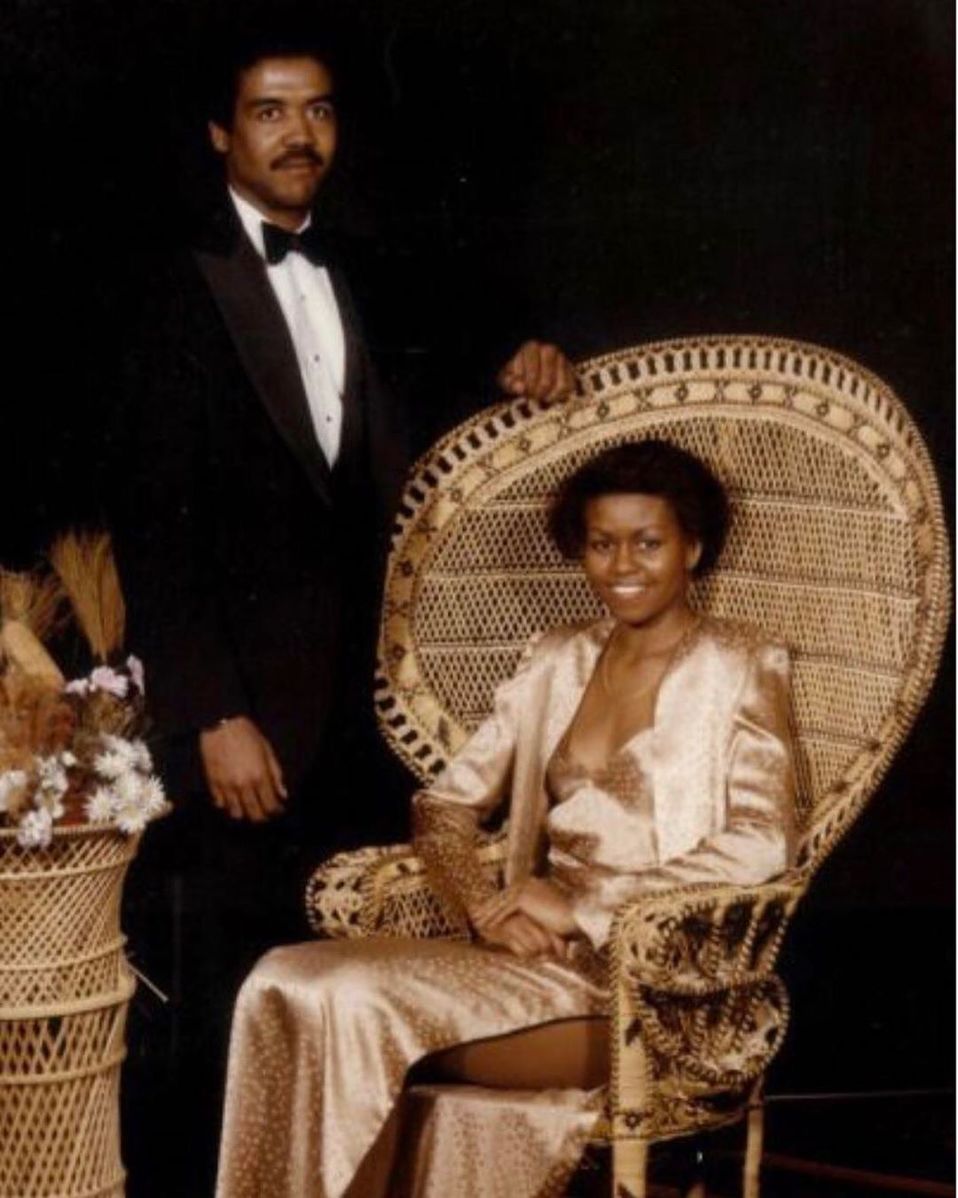 Michelle Obama en 1982 (Instagram).