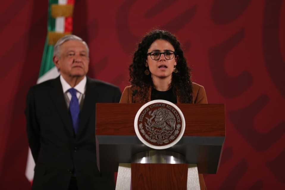 La secretaria de Trabajo y Previsión Social, Luisa María Alcalde Luján. (Javier Ríos)