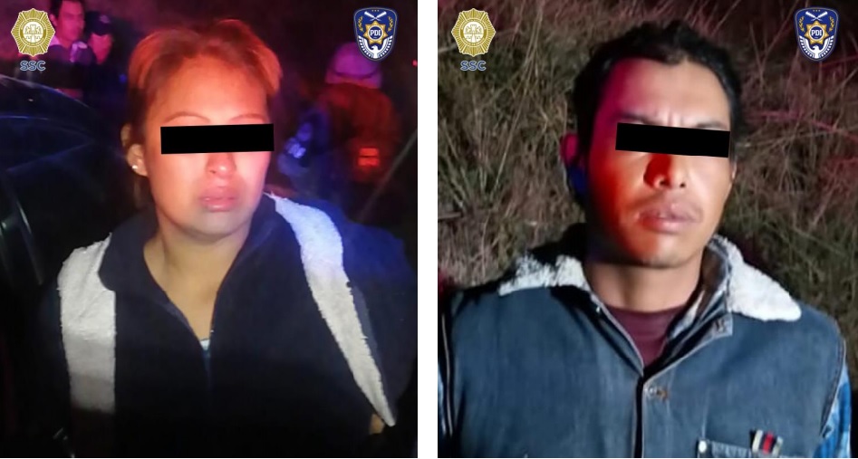 Giovana 'N' y Mario Alberto 'N', presuntos feminicidas de Fátima, fueron detenidos en el Estado de México. (Cortesía)
