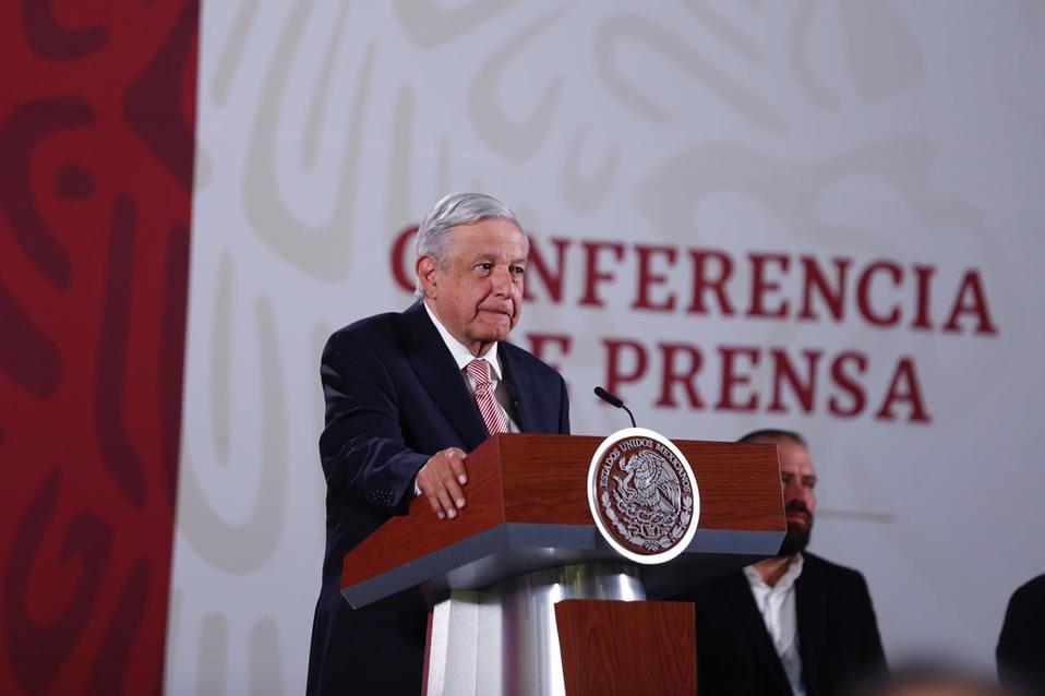 El presidente Andrés Manuel López Obrador en su conferencia del 20 de febrero. (Nelly Salas)