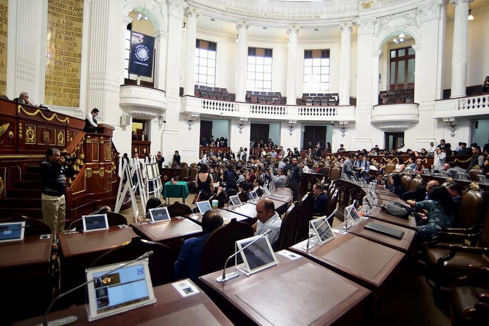 Sesión en el Congreso de la Ciudad de México. (Tomado de @Congreso_CdMex)