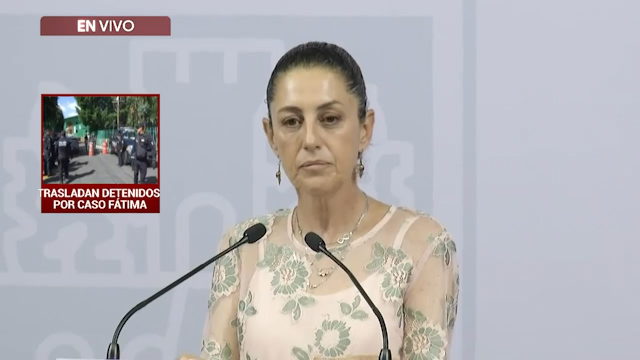 Claudia Sheinbaum sobre el traslado de los presuntos feminicidas de Fátima