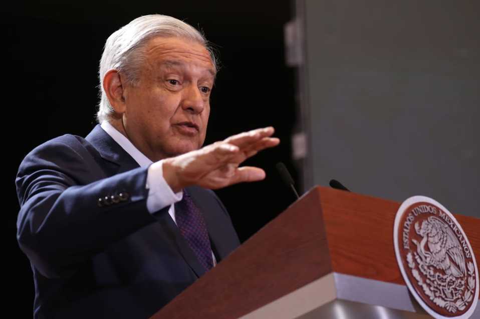 El presidente Andrés Manuel López Obrador en conferencia. (Octavio Hoyos)
