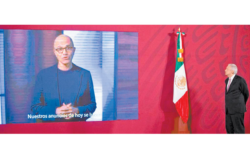 Satya Nadella, CEO de la compañía, dio un mensaje en video. (Especial)