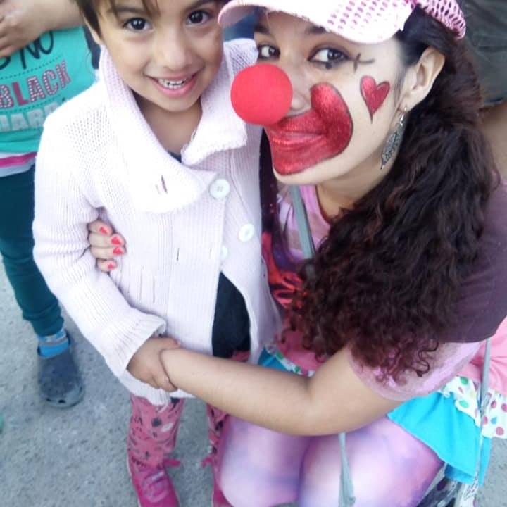 La 'payasa burbuja' (Facebook Lorena Molina).