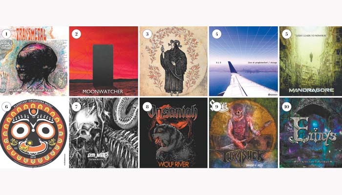 En esta segunda parte destacan bandas del death, heavy, thrash y progresivo, éste combinado con doom, psicodelia o en su estado puro. Arriba, las port