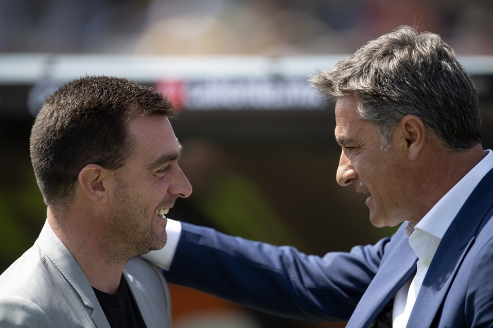 Pablo Giede y Míchel González en el estadio de Ciudad Universitaria (Mexsport)