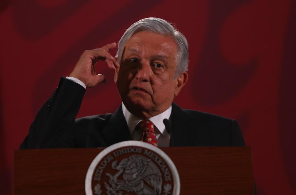 Andrés Manuel López Obrador en conferencia de prensa del 24 de febrero./ Héctor Téllez