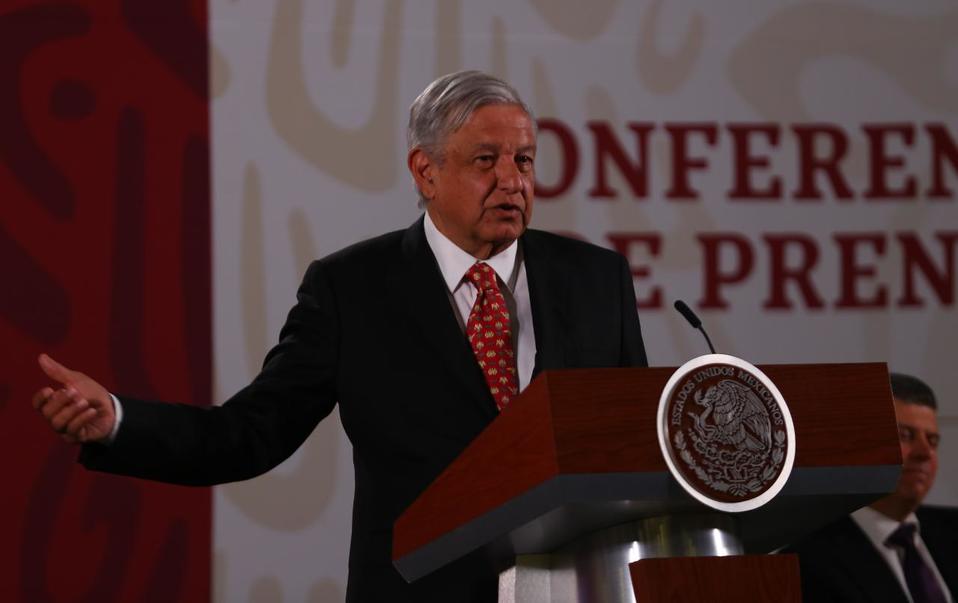 Conferencia de prensa matutina de hoy en Palacio Nacional. (Héctor Téllez)