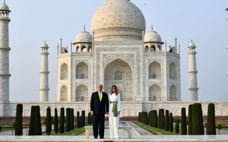 El presidente republicano se felicitó de la "acogida fenomenal" en India. (AFP)
