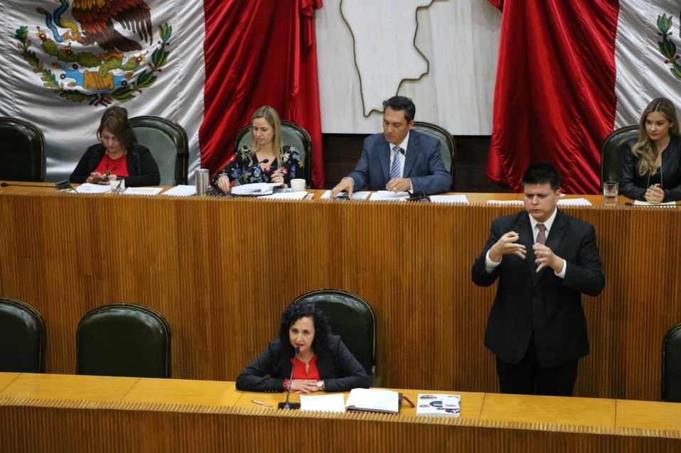 Sofía Velasco, presidenta de la Comisión Estatal de los Derechos Humanos  presentó su primer informe en el Congreso de Nuevo León. (leonel rocha)