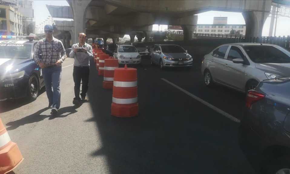 Varios accidentes se han producido a la altura de Periférico Norte, en Naucalpan. (César Velázquez)