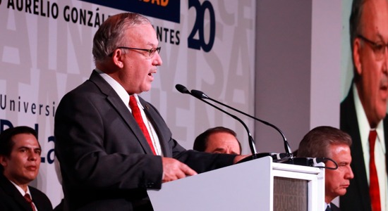 Marco Aurelio González Cervantes, Rector De La Salle, presentó primer informe de labores. Especial.